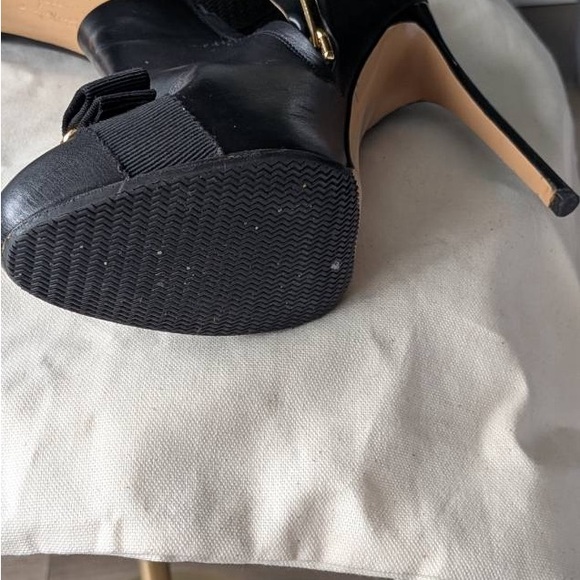 Salvatore Ferragamo Black Ankle Boots with Gold Detail - Picture 5 of 6